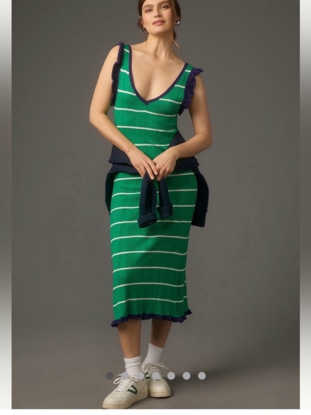 Daily Practice by Anthropologie Striped Midi Knit Dress